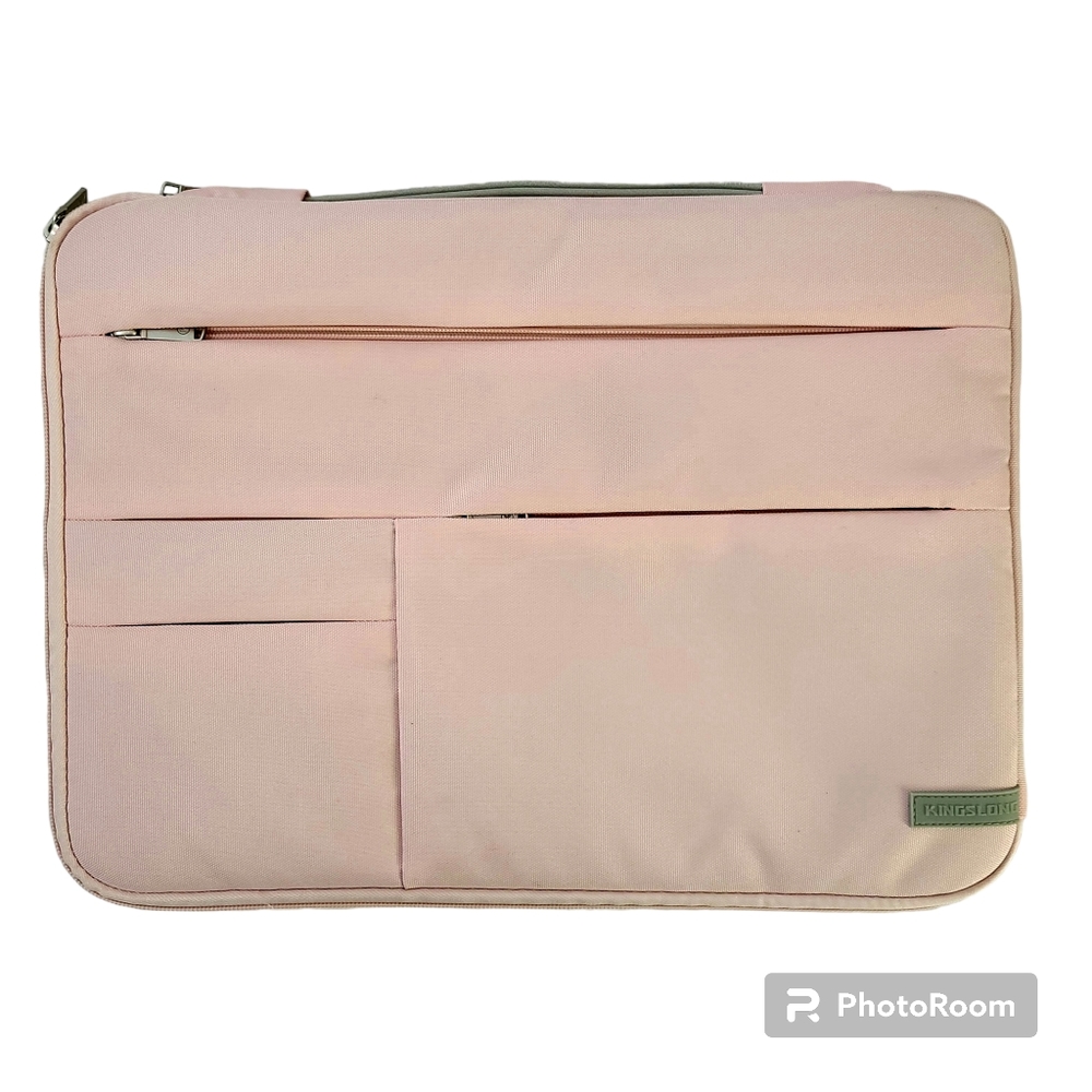 KINGSLONG 17.3" Slim Protective Laptop Sleeve Case W/ Handle & Pockets, Pink